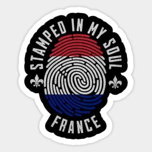 Stamped in My Soul France Flag Design French Pride Sticker